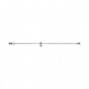 BD Specialty Tubing Extension Sets - 62" Microbore IV Extension Set with 0.6 mL Priming Volume, Amber Slide Clamp and Fixed Male Luer Lock - 10241342