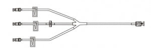 BD Extension Sets - Trifuse 7.5" Small-Bore IV Extension Set with 1.7 mL Priming Volume, Check Valve, 3 SmartSite Needle-Free Connectors, 3 Slide Clamps and Spin Male Luer Lock - 20062E