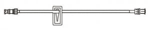 BD Extension Sets - 8.5" Standard-Bore IV Extension Set with 1 mL Priming Volume, SmartSite Needle-Free Connector, Slide Clamp and Fixed Male Luer Lock - 21059E