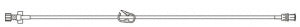 BD Microbore Tubing Extension Sets - Micro Bore IV Extension Set with Pinch Clamp, Fixed Male Luer Lock, 60", 0.5 mL Priming Volume, Non-DEHP - 30822