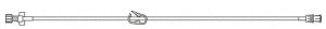 BD Microbore Tubing Extension Sets - Micro Bore IV Extension Set with Pinch Clamp, Fixed Male Luer Lock, 60", 0.5 mL Priming Volume, Non-DEHP - 30822