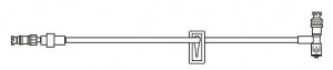 BD Specialty Extension Sets (T-Connector) - Small Bore IV Extension Set with 1 Removable SmartSite Needle-Free Connector, Slide Clamp, SmartSite T-Connector, Spin Male Luer Lock, 7", 0.4 mL Priming Volume, Non-DEHP - C25013E
