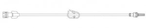 BD IV Extension Sets - 60" Ultra-Minibore IV Extension Set with 1 mL Priming Volume, Pinch Clamp and Fixed Male Luer Lock - ME2017