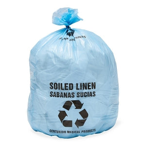 Centurion Centurion Soiled Linen Liners - Centurion Light Blue Liners Printed with "Soiled Linen", Roll, 29" x 45", 1.0 Mil - IRDBL45C