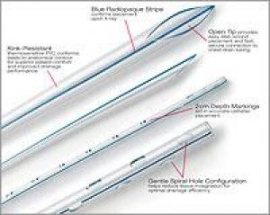 Atrium Medical Firm PVC Straight Thoracic Catheters - Straight Thoracic Firm PVC Catheter, 20 Fr - 15020