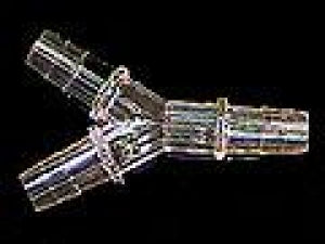 Getinge Chest Drainage Accessories - Y Chest Drain Connector, 3/8" x 3/8" x 3/8" - 19917