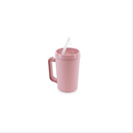 Insulated Mug with Straw 22oz - Individually Wrapped - Dusty Rose