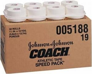Johnson & Johnson Coach Porous Athletic Tape - Coach Porous Athletic Tape, 1.5" x 15 yd. - 005187