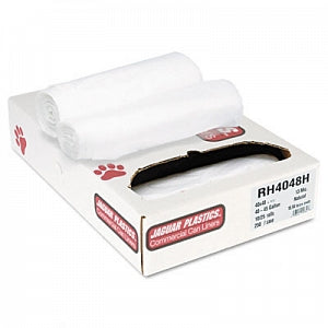 Unisan Heavy-Grade HDPE Trash Can Liners - Super Extra-Heavy Bag Liners, Natural, 56 gal., 16 Microns, 43" x 48" - RH4348S