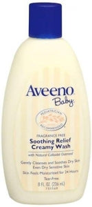 Soothing Relief Creamy Wash by Johnson & Johnson Aveeno Ba - Aveeno Creamy Baby Wash, 8 oz. - 004249