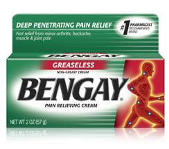 Greaseless BENGAY Cream by Johnson & Johnson