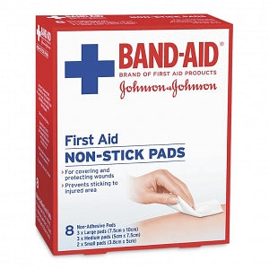 Johnson & Johnson Band-Aid Non-Stick Pads - Band-Aid Hurt-Free Nonstick Pads, Size M - 116572