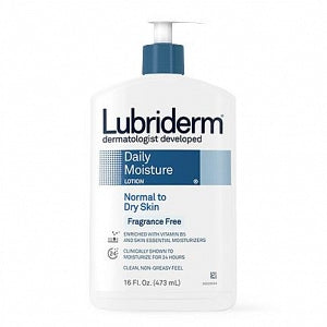 Johnson and Johnson Lubriderm Daily Moisture Lotion - Lubriderm Daily Moisture Lotion, Fragrance-Free, Normal to Dry Skin, 16 oz. - 48323
