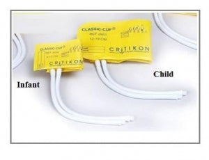 GE Healthcare Disposable Blood Pressure Cuffs - Disposable Yellow Blood Pressure Cuff, 2 Tube, Child - 2671