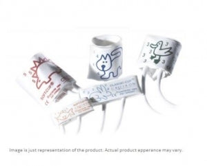 GE Medical Neonatal Blood Pressure Cuff - Soft-Cuf Neonatal Blood Pressure Cuff, Number 2, 2-Tube Connector, White - CLA-N2-2B