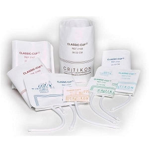 GE Medical Neonatal Blood Pressure Cuff - Soft-Cuf Neonatal Blood Pressure Cuff, Number 5, 2 Tube, Disposable, White - CLA-N5-2B