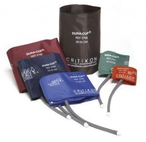 GE Medical Dura-Cuf Blood Pressure Cuffs - Dura-Cuf Blood Pressure Cuff with 2-Tube DINACLICK Connector, Small Adult, Royal Blue - DUR-A1-2A