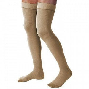 Bsn Medical Inc Relief Open and Closed-Toe Thigh-High Compression Stockings - 30-40 mmHg Compression Rating Open Toe Relief Thigh High Stockings, Beige, Size S Petite - 114064