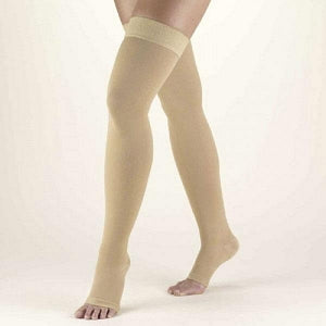 Bsn Medical Inc JOBST Relief Open-Toe Thigh High Stockings - Relief Open-Toe Knee-High Stockings, Beige, 30-40, Size L, Full-Calf - 114653
