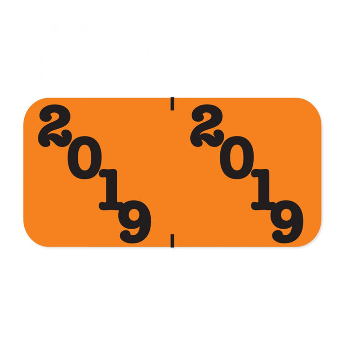 Color: Orange Dimensions: 1-1/2" X 3/4" Before Folding Permanent Adhesive Quantity: 500/Roll