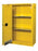 Justrite Flammable Materials Cabinets - Yellow Flammable Material Cabinet with 2 Doors, Self Close, 45 gal. Capacity - 894520