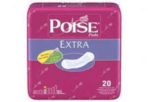 Kimberly-Clark Poise Extra-Absorbency Incontinence Pads - Poise Incontinence Pad Liner, Extra Absorbency, 9-1/2" - 19564