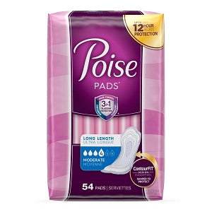 Kimberly-Clark Poise Maximum Absorbency Incontinence - Poise Maxi Pad with Side Shields, Regular - 19568
