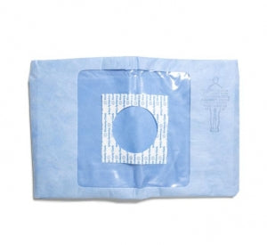 Halyard Health CVC Full Body Drape - Fenestrated Full-Body Drape, 68" x 110" with 4" Circular Window, Nonsterile - 31445NS