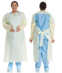Halyard Health Over-The-Head Isolation Gowns - Over-The-Head Gown, Yellow, Universal - 32574