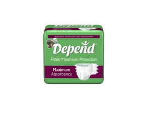 Kimberly-Clark Depends Fitted Briefs Max Protect - Depend Fitted Maximum Absorbency Brief, Size SM / MD - 35456
