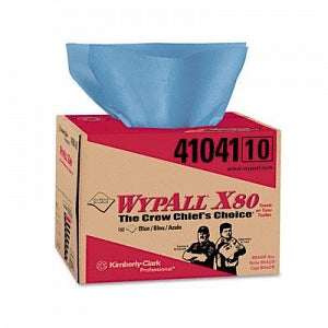 Kimberly-Clark Professional WypAll Towels - WypAll X80 Wiper Paper Towel, Blue, 12.5" x 16.8", Brag Box - 41041