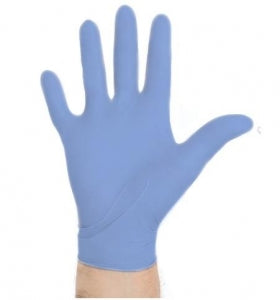 Halyard Healthcare AQUASOFT Nitrile Exam Gloves - AQUASOFT Nitrile Exam Gloves, Blue, Size S - 43933