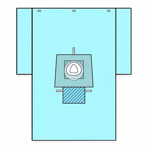 Halyard Health Fenestrated Drapes - Fenestrated C-Section Drape, with Pouch - 44978