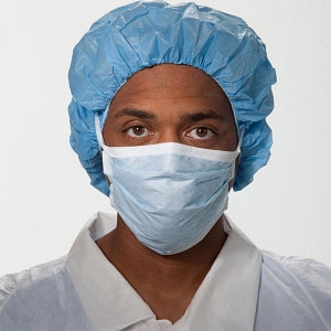 Halyard Health So Soft Surgical Masks - Soft Touch II Pleated Surgical Mask with Ties, Nonsterile, Blue - 47500