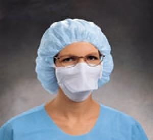Halyard Health DuckBill Surgical Masks - DuckBill Surgical Mask, Pouch Type with Ties, Blue - 48220