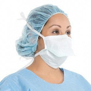 Halyard Health DuckBill Surgical Masks - DuckBill Surgical Mask, Pouch Type with Ties, Blue - 48220