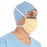 Halyard FLUIDSHIELD Level 3 Surgical Mask with Wrap and Visor - Surgical Mask, Anti-Fog, with Splashguard Visor, Level 3, Orange - 48247