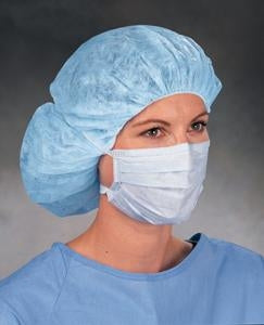 Halyard Health So Soft Surgical Masks - Pleated Surgical Mask with So Soft Lining and Ties, White - 48390