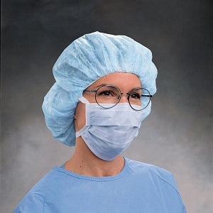 Halyard Health Fog-Free Surgical Masks - Pleated Antifog Surgical Mask, Tie Closure, Blue - 49214