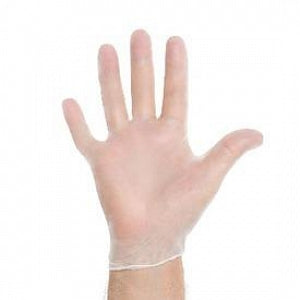 Halyard Health Synthetic PF NS Vinyl Exam Gloves - 9.5" Synthetic Vinyl Exam Gloves, Size L - 55033