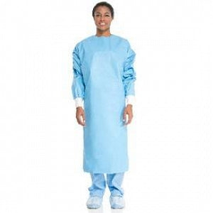 Halyard Health Impervious Open-Back Gowns - Impervious Gown, Open Back, Thumb Hooks, Blue, Size L - 69455
