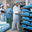 Halyard Health 3-Layer Protective Coveralls - 3-Layer Protective Coveralls, Blue, Size XL - 75641