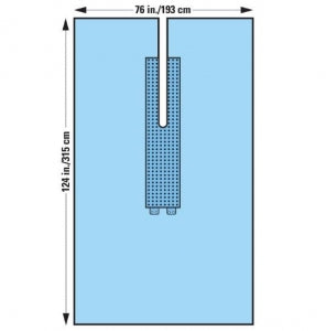 Halyard Health CK100 Split Drapes - KC100 EENT Split Drape, 76" x 124" - 89197