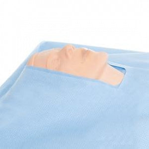 Halyard Health Split Drapes - EENT Split Drape, Pad, Sterile, 77" x 124" - 89358