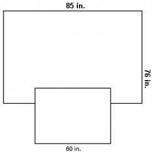 Halyard Health Overhead Table Cover - Overhead Table Cover, 85" x 76" with Skirt, 60" x 44" - 89621