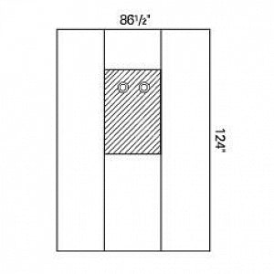 Halyard Health Angio Femoral Drapes - Femoral Angio Drape, Window, Fenestrated, 86.5" x 124" - 89706