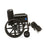 Medline Guardian K1 Wheelchairs - K1 Basic Wheelchair with Full-Length Permanent Arms and Elevating Leg Rests, 18" - K1186N13E