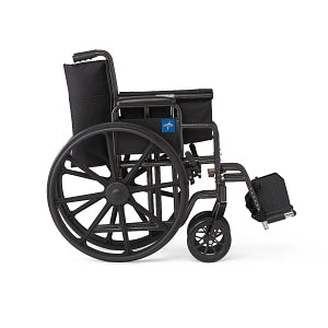 Medline Guardian K1 Wheelchairs - K1 Basic Wheelchair with Swing-Back Desk-Length Arms and Swing-Away Leg Rests, 18" - K1186N22S