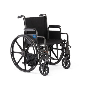 Medline Guardian K1 Wheelchairs - K1 Basic Wheelchair with Swing-Back Desk-Length Arms and Swing-Away Leg Rests, 18" - K1186N22S