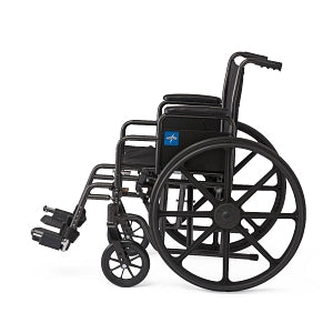 Medline Guardian K1 Wheelchairs - K1 Basic Wheelchair with Swing-Back Desk-Length Arms and Swing-Away Leg Rests, 18" - K1186N22S